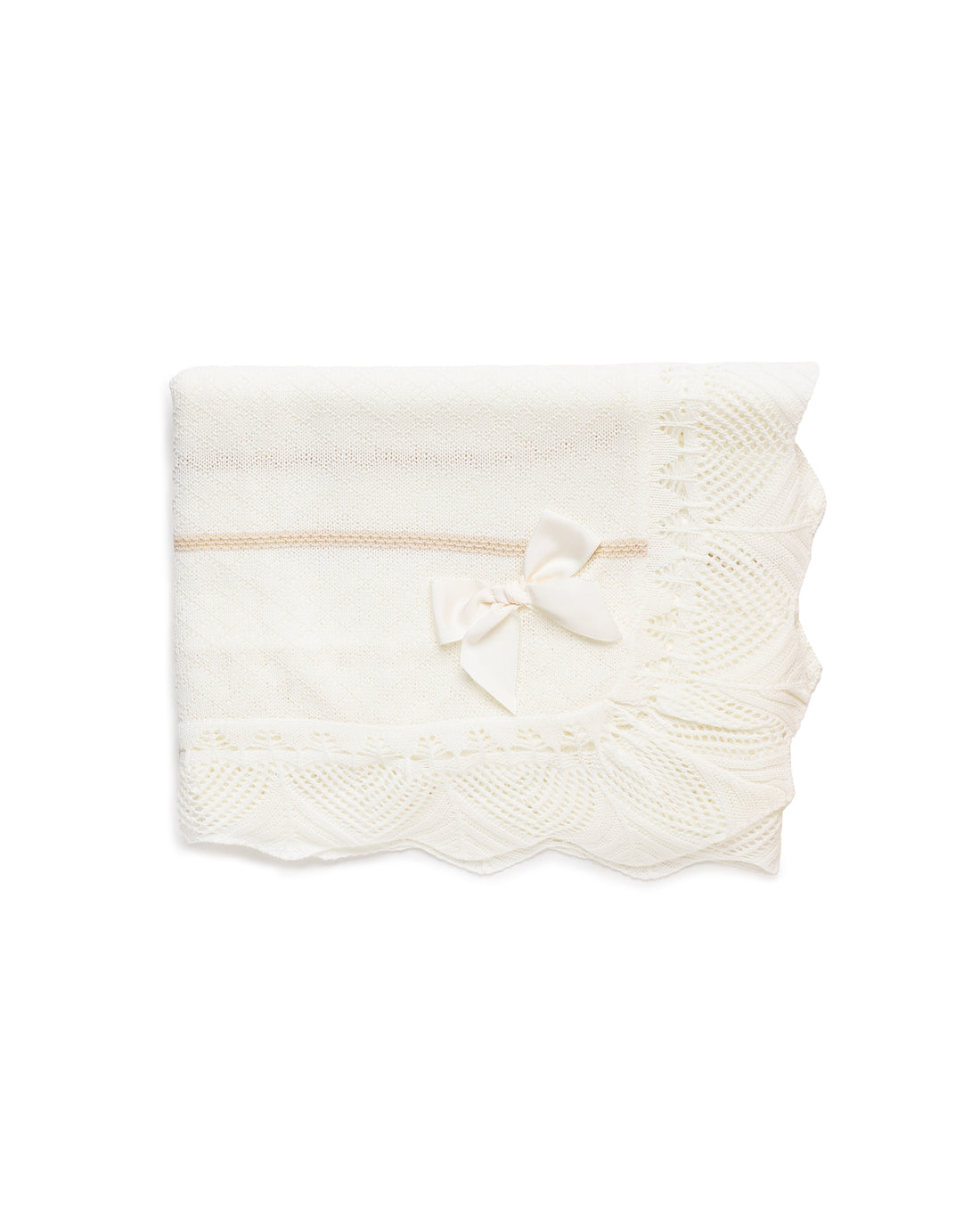 4-Piece Newborn Set with Diamond Pattern Including Matching Blanket