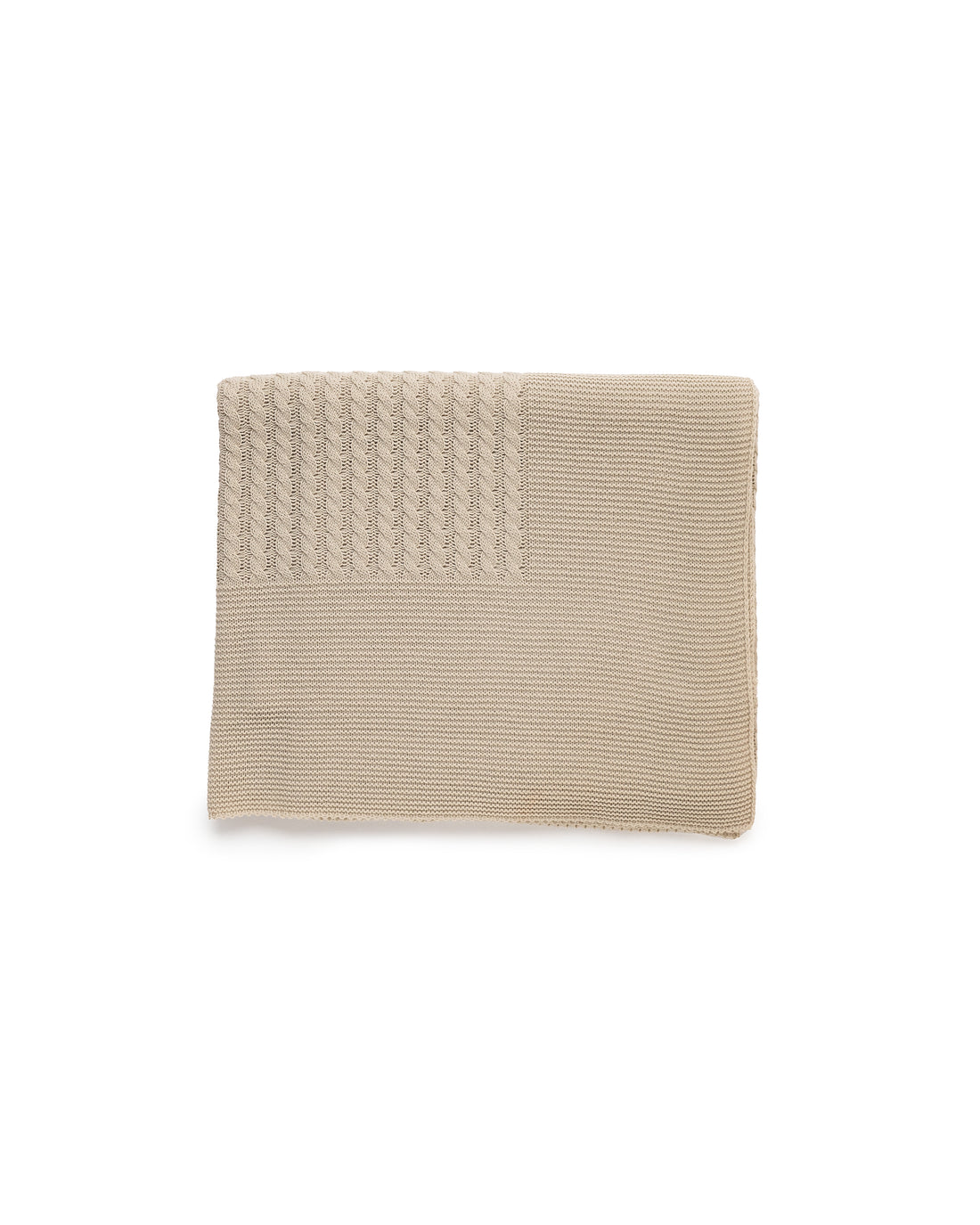 4-Piece Newborn Set with Braided Knit and Matching Blanket