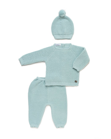 Pearlized Three-Piece Set with Pants