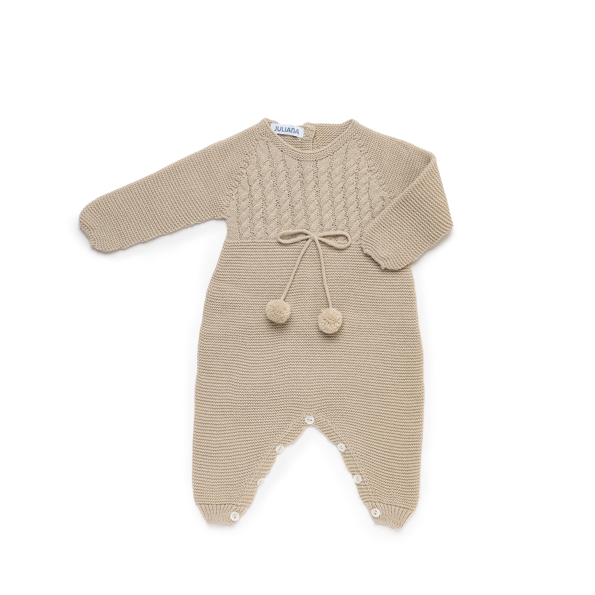 Knitted Romper With Braids