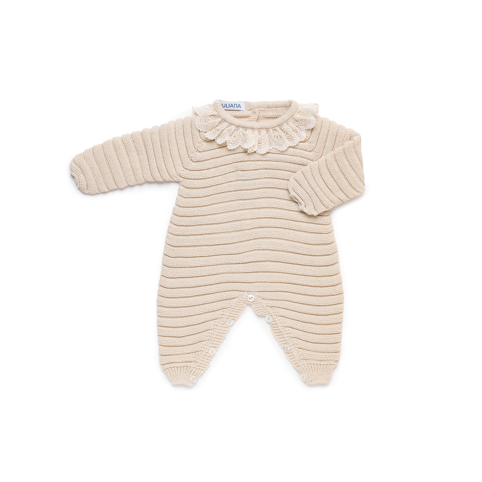 3-Piece Newborn Knitted Romper Set Including Socks and Matching Blanket