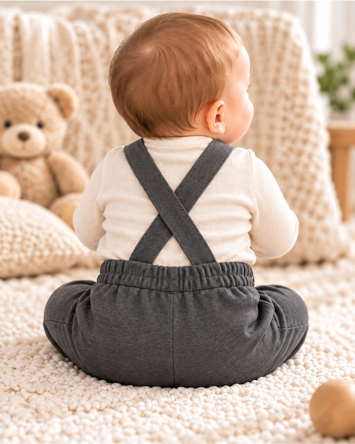 Wool-Blend Suspender Pants – 60% Wool / 40% Polyester