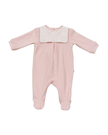 Girl’s Bodysuit with White Collar - 100% Cotton