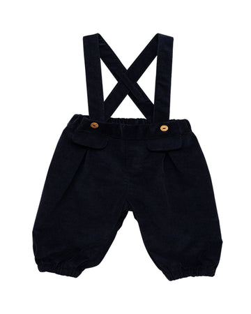 Baby Boy Suspender Pants – 97% Cotton, 3% Elastane