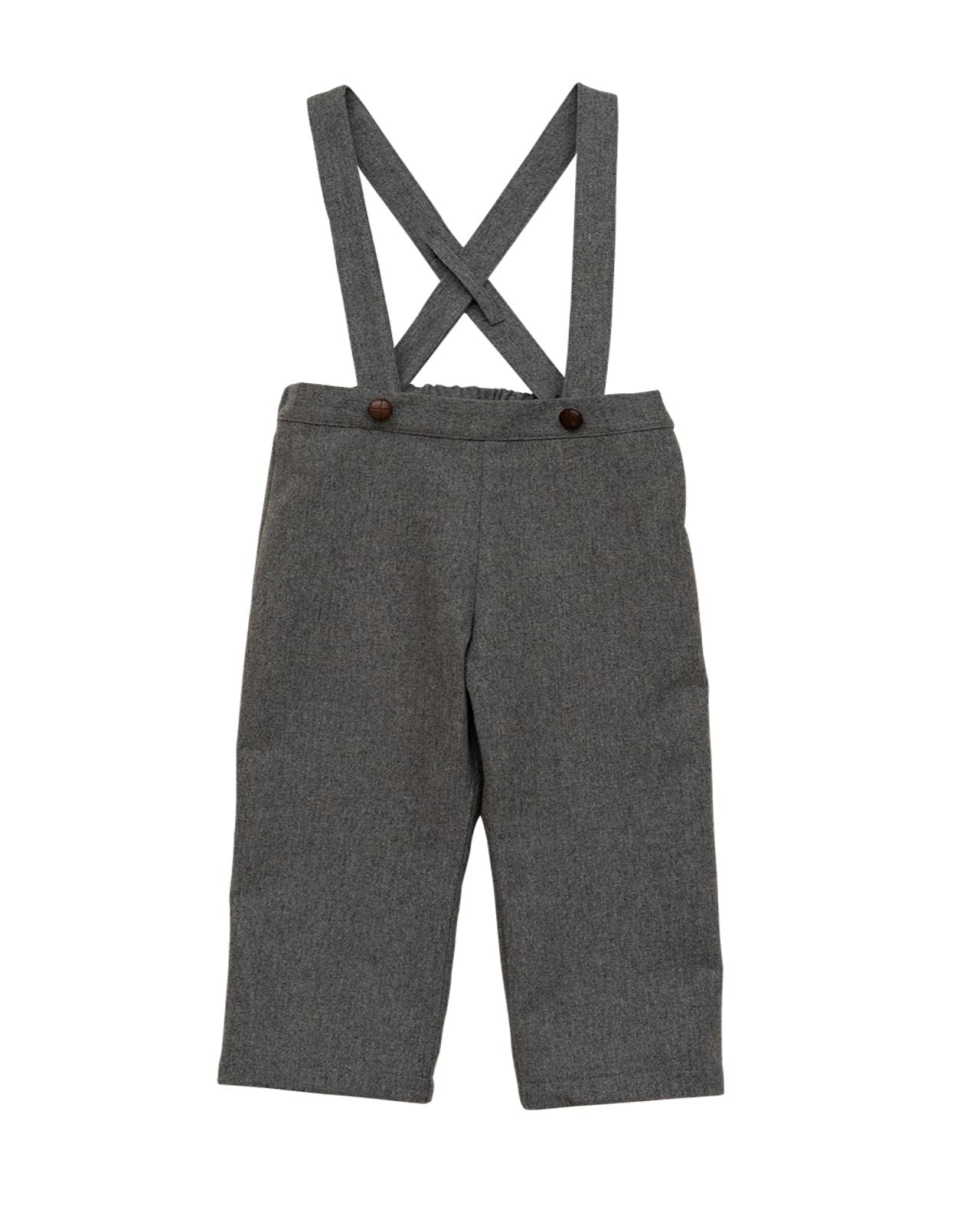 Wool-Blend Suspender Pants – 60% Wool / 40% Polyester