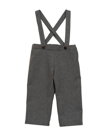 Wool-Blend Suspender Pants – 60% Wool / 40% Polyester